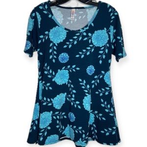 LuLaRoe top size XS blue floral